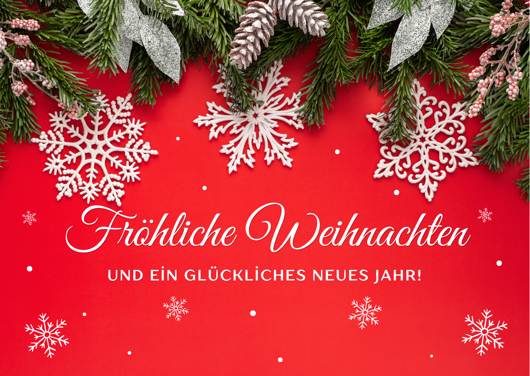 Rot und Braun Farbenfroh Weihnachten Postkarte - 1