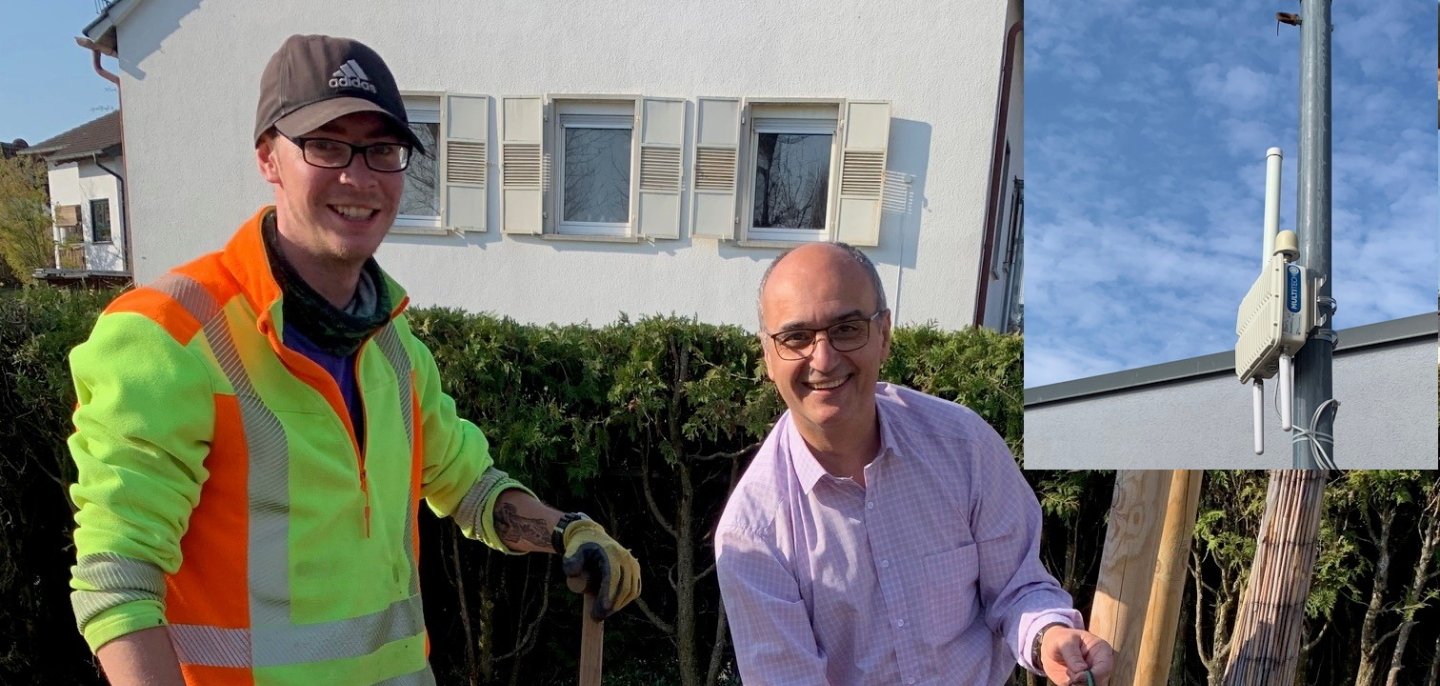 Neue Sensoren zur Bodenfeuchtigkeitsmessung installiert